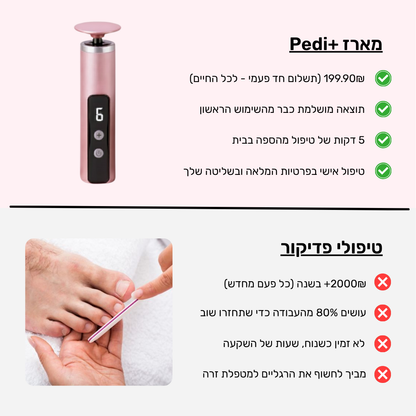 Pedi+ מארז פדיקור ביתי Patent Prime