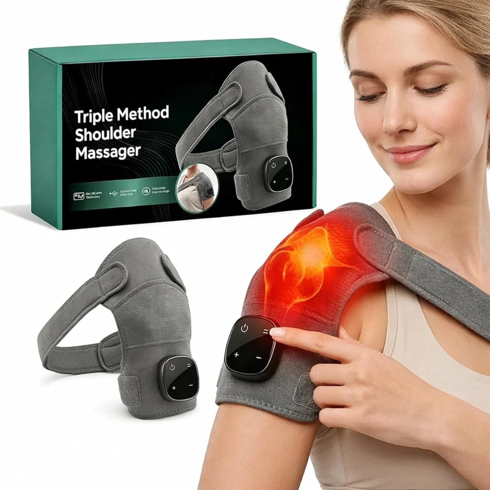 Electric Shoulder Massager Heating Pads Vibration Massage Support Belt Electric heating shoulder pads Shoulder Thermal Braces Patent Prime