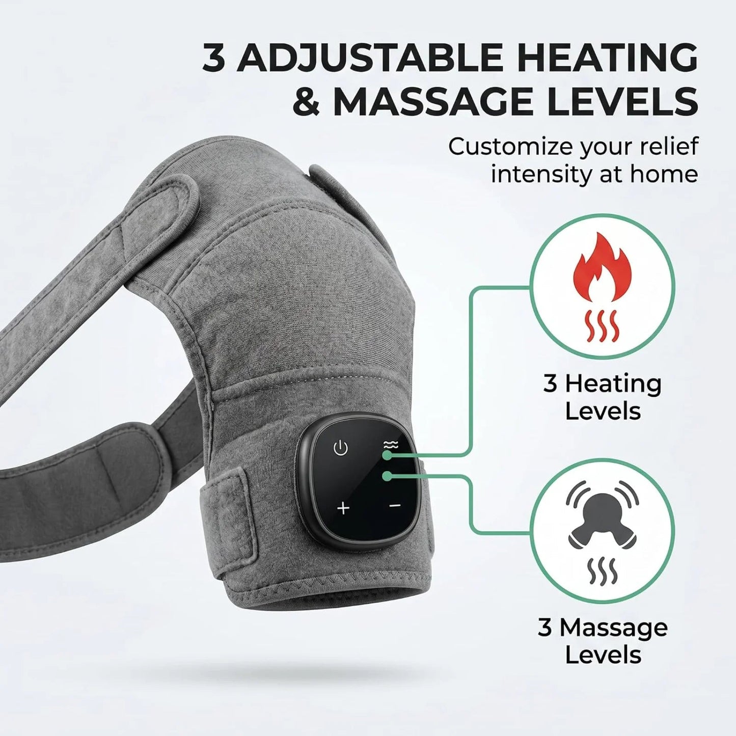 Electric Shoulder Massager Heating Pads Vibration Massage Support Belt Electric heating shoulder pads Shoulder Thermal Braces Patent Prime