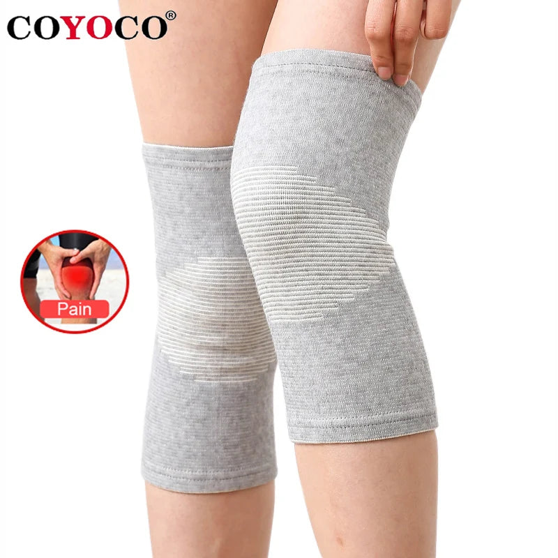 1 Pcs Knee Pads Support Protector COYOCO Leg Arthritis Injury Gym Knee Sleeve Elasticated Bandage Charcoal Knitted Warm Kneepads Patent Prime