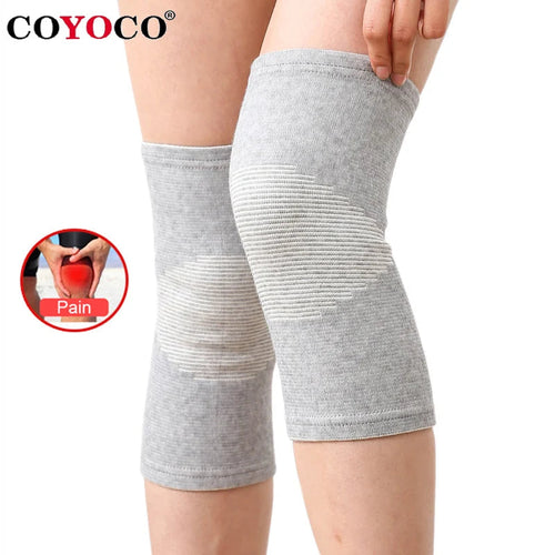 1 Pcs Knee Pads Support Protector COYOCO Leg Arthritis Injury Gym Knee Sleeve Elasticated Bandage Charcoal Knitted Warm Kneepads Patent Prime